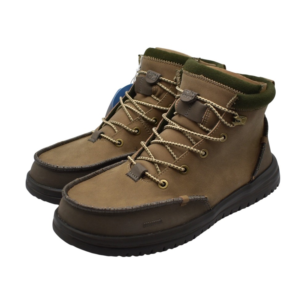 Hey Dude Bradley Classic Tumbled Boots Mens 9 Nut Tan Olive‎ Khaki NEW 44327-2AH